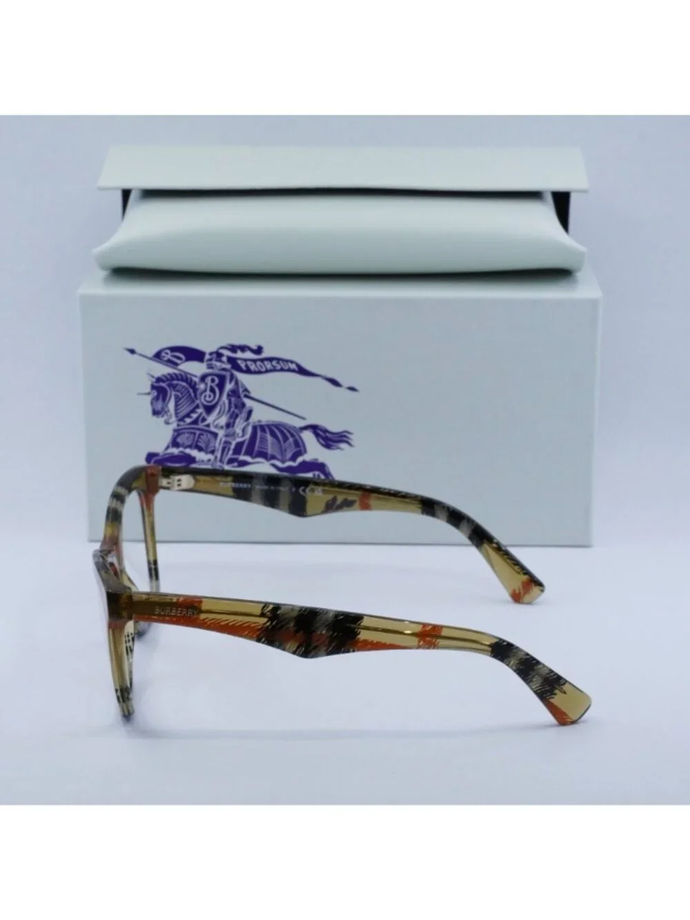Burberry BE2416 4146 Cat Eye Eyeglasses 52mm - Check Sand